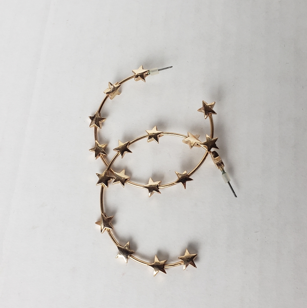 Star hooped earrings